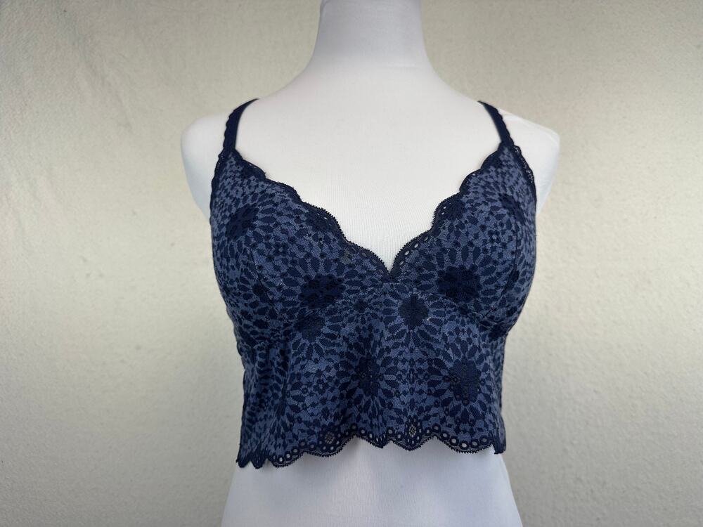 Aerie Midnight Romance Lace Bralette Cami Top Size M Lingerie Boudoir